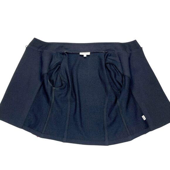 St. John Collection Jacket Women 12 Black Knit Silk Floral Trim Mock Neck Blazer - Picture 11 of 16